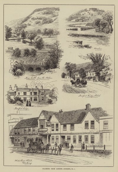 Coaching from London, Dorking by Alfred Robert Quinton